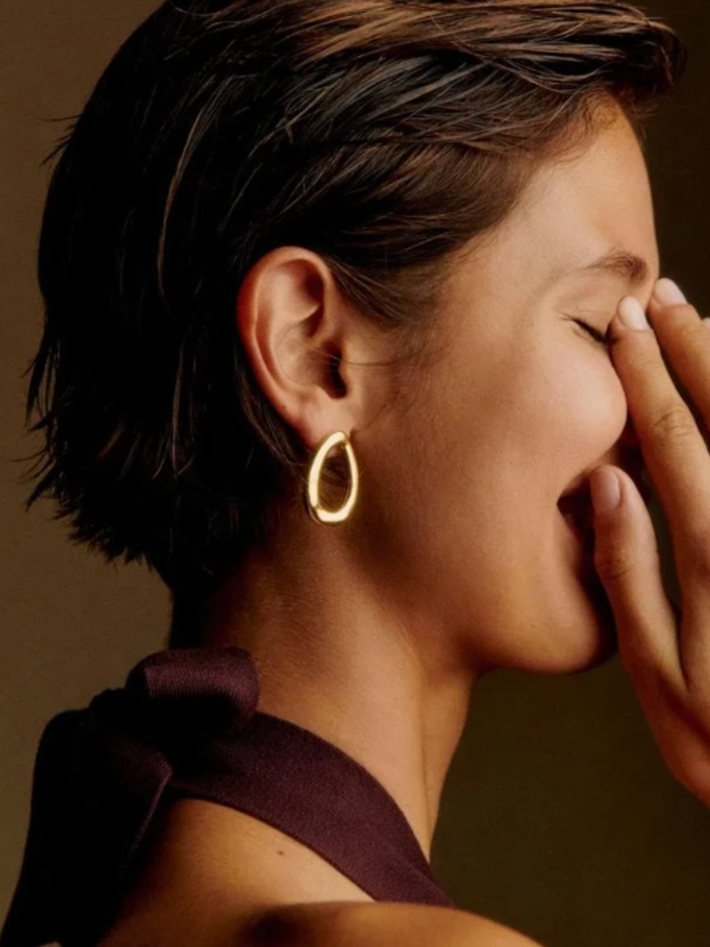 Sezane Lou Earrings - Gold-plated Brass